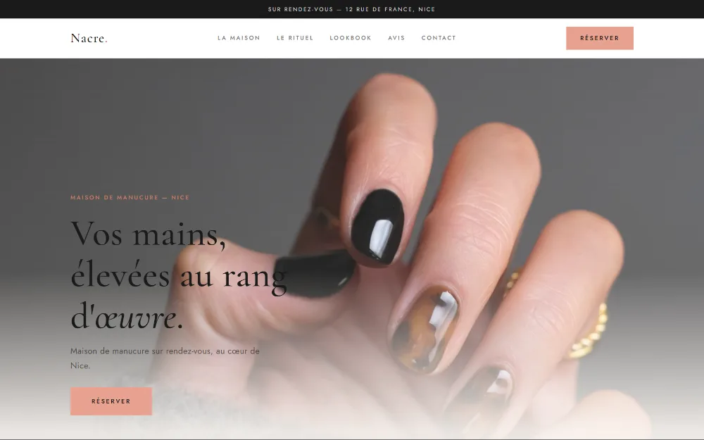 Site Nacre, manucure